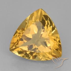 Citrine Orange doré profond naturelle Trillion, 2.18 ct, VVS