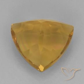 Citrine Orange doré profond naturelle Trillion, 2.18 ct, VVS