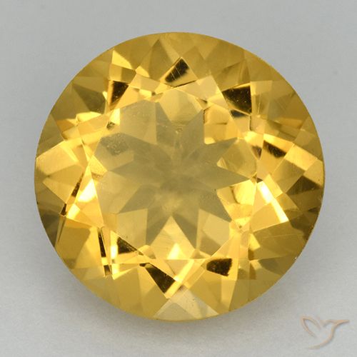 5.42ct Naturel Doré moyen Citrine, Tour, VVS