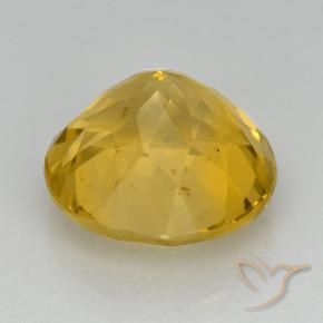 Citrine doré naturelle coupe roude, 5,91 ct, VVS-VS