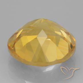 Citrine jaune clair naturelle coupe roude, 5,65 ct, VVS