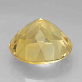 Citrine jaune naturelle coupe roude, 6,15 ct, VVS