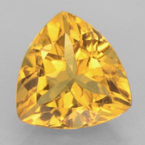 Citrine doré naturelle trillion, 3,64 ct, VVS