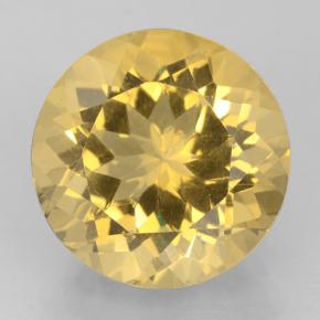 Citrine Jaune doré naturelle Coupe roude, 6.05 ct, VVS