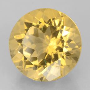 Citrine Jaune doré naturelle Coupe roude, 6.05 ct, VVS