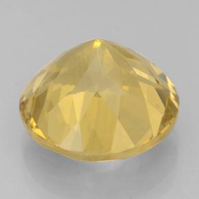 Citrine Jaune doré naturelle Coupe roude, 6.05 ct, VVS