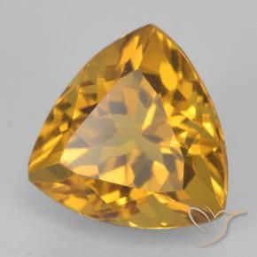 Citrine Orange doré profond naturelle Trillion, 2.33 ct, VVS