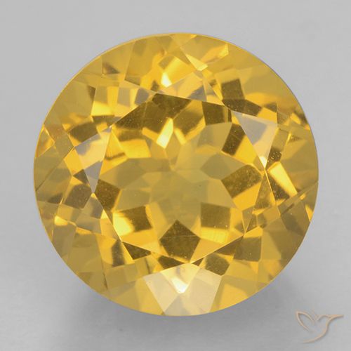 6.39ct Naturel Or moyen Citrine, Tour, VVS