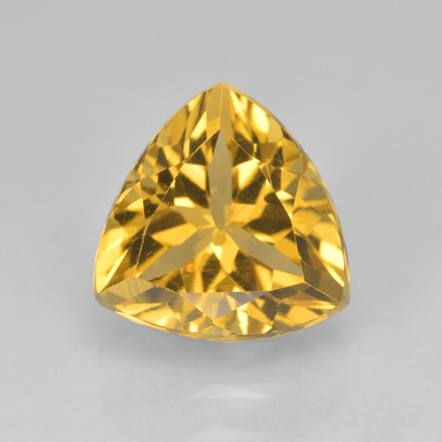 Citrine doré naturelle trillion, 2,23 ct, VVS