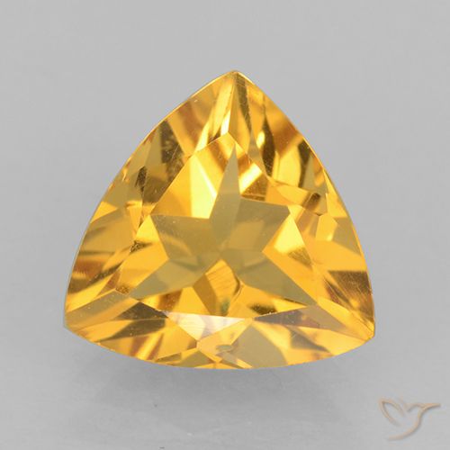 Citrine Orange Doré naturelle Trillion, 2.03 ct, VVS
