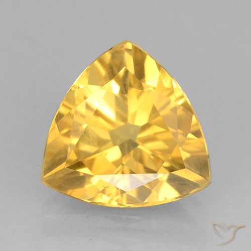 1.74ct Naturel Or moyen Citrine, Trillion, VVS