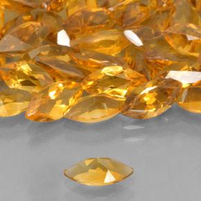 Citrine Orange moyen naturelle Marquise, 0.48 ct, VVS-VS