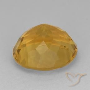 Citrine Doré foncé naturelle Coupe roude, 10.11 ct, VVS