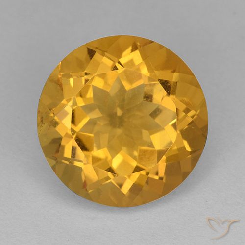 6.21ct Naturel Orange doré profond Citrine, Tour, VVS