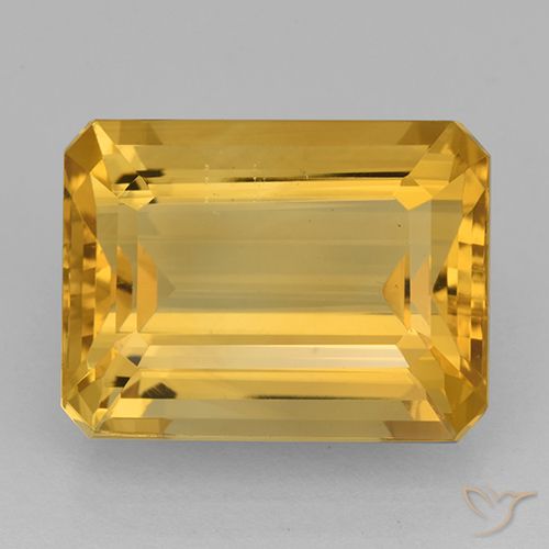 Citrine Or moyen naturelle Taille émeraude, 12.64 ct, VVS