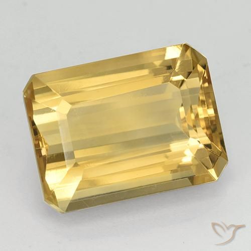 Citrine Or naturelle Octogone / coupe Émeraude, 11.46 ct, VVS