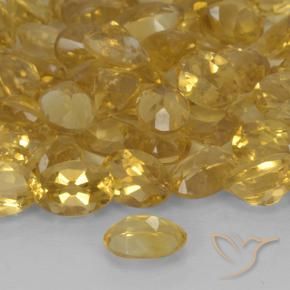 Citrine Doré profond naturelle ovale, 0.43 ct, VS