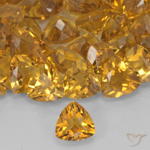 0.68ct Naturel Doré foncé Citrine, Trillion, VVS-VS