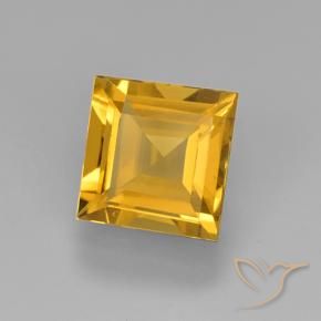 Citrine Doré foncé naturelle Carré, 2.12 ct, VVS-VS
