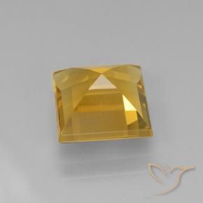 Citrine Doré foncé naturelle Carré, 2.12 ct, VVS-VS