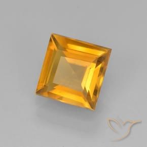 Citrine Or orange foncé naturelle Carré, 1.78 ct, VVS-VS