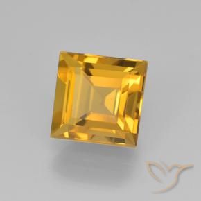 Citrine Doré foncé naturelle Carré, 2.14 ct, VVS