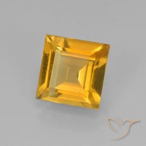 Citrine Doré foncé naturelle Carré, 1.90 ct, VVS-VS