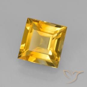 Citrine Orange doré profond naturelle Carré, 1.97 ct, VVS-VS