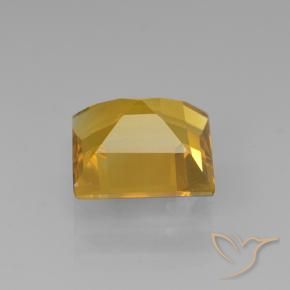 Citrine Orange doré profond naturelle Carré, 1.97 ct, VVS-VS