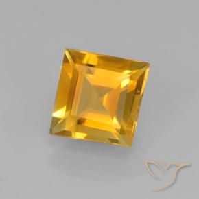 Citrine Doré foncé naturelle Carré, 1.91 ct, VVS-VS