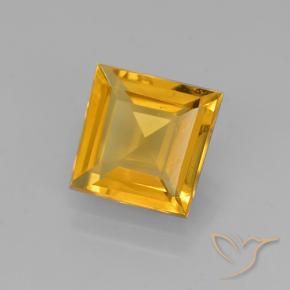 Citrine Doré foncé naturelle Carré, 1.87 ct, VVS