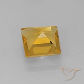 Citrine Doré foncé naturelle Carré, 1.87 ct, VVS