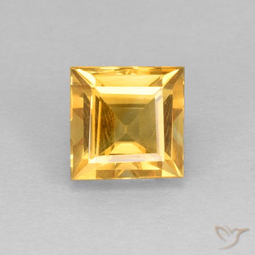 2.15ct Naturel Doré vif Citrine, Carré, VVS-VS