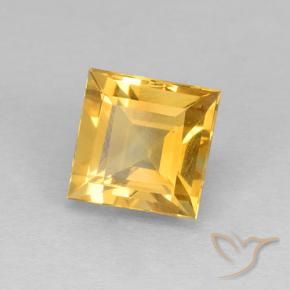 Citrine Doré vif naturelle Carré, 2.15 ct, VVS-VS