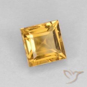 Citrine Orange doré profond naturelle Carré, 2.17 ct, VVS-VS