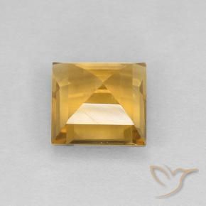 Citrine Orange doré profond naturelle Carré, 2.17 ct, VVS-VS
