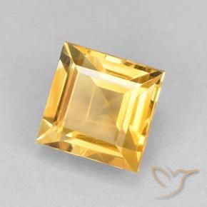 Citrine Or moyen naturelle Carré, 2.62 ct, VVS-VS