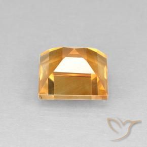 Citrine Orange-or naturelle Carré, 2.31 ct, VVS-VS