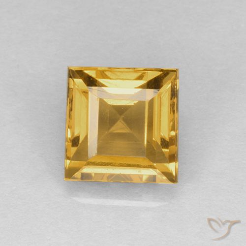 Citrine Or moyen naturelle Carré, 2.33 ct, VVS-VS