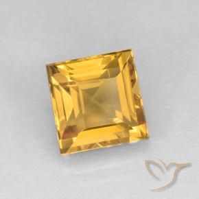 Citrine Or moyen naturelle Carré, 2.33 ct, VVS-VS