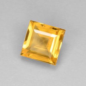 Citrine doré naturelle carré, 2,07 ct, VVS-VS
