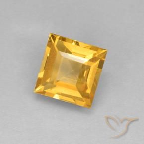 Citrine Or moyen naturelle Carré, 1.98 ct, VVS