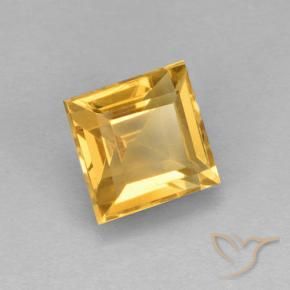 Citrine Orange Doré naturelle Carré, 2.83 ct, VVS-VS