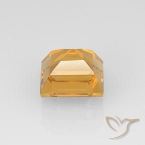 Citrine Orange-or moyen-léger naturelle Carré, 2.72 ct, VVS-VS