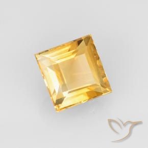 Citrine Orange-or naturelle Carré, 2.62 ct, VVS-VS