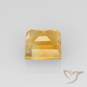 Citrine Orange-or naturelle Carré, 2.62 ct, VVS-VS