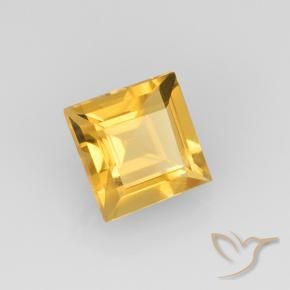 Citrine Doré vif naturelle Carré, 2.04 ct, VVS-VS