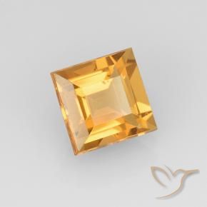 Citrine Orange-or moyen-léger naturelle Carré, 2.27 ct, VVS
