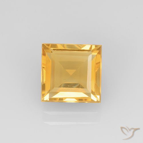 2.12ct Naturel Doré vif Citrine, Carré, VVS