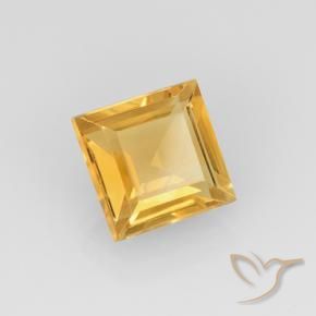 Citrine Doré vif naturelle Carré, 2.12 ct, VVS